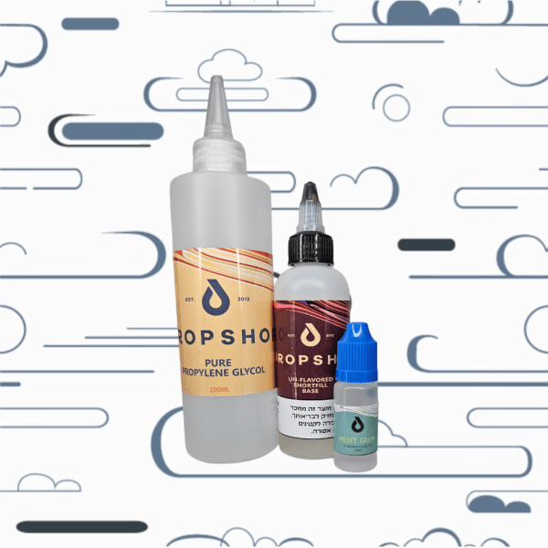 ערכה להכנת נוזל מלח ניקוטין 100 מ"ל של חברת DROP SHOP בטעם מסטיק מנטה