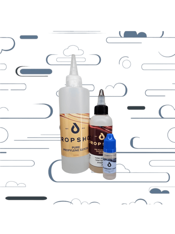 ערכה להכנת נוזל מלח ניקוטין100 מ"ל של חברת DROP SHOP בטעם אוכמניות