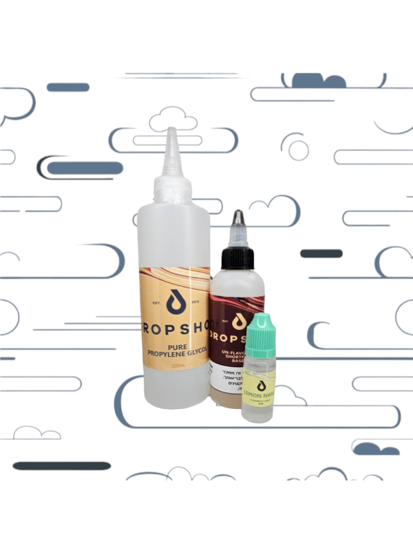 ערכה להכנת נוזל מלח ניקוטין100 מ"ל של חברת DROP SHOP בטעם לימון נענע